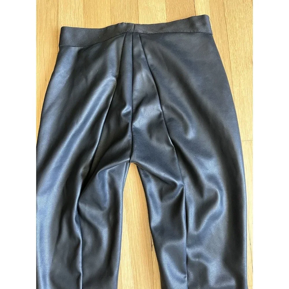 Emerson Fry XS Vegan Leather Leggings Pull On Pants Black women’s - Picture 7 of 16